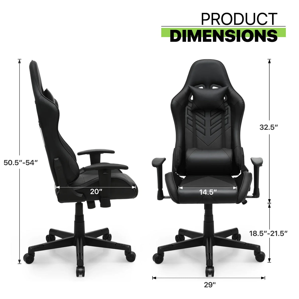 2026 NewMagshion Ergonomic Gaming Chair, Comfortable Gaming Chair, Computer Chair Leather Desk Chair Adjustable Swivel Gaming Office Chair, Blue