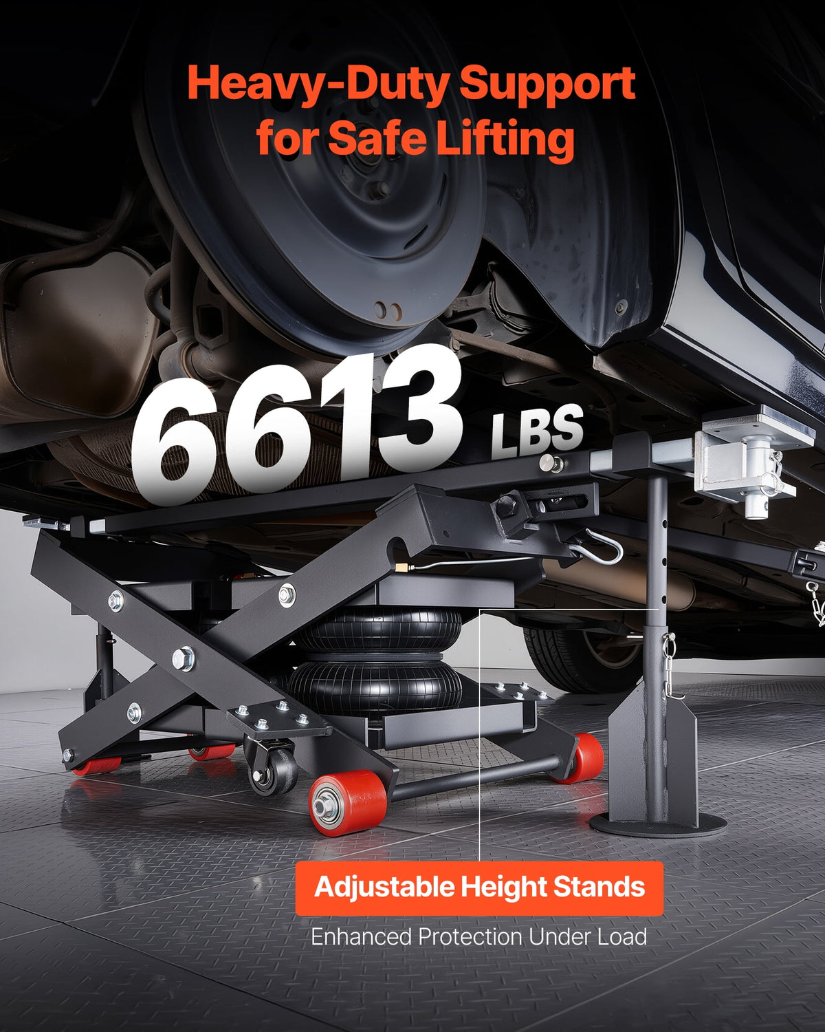 VEVOR Air Portable Car Lift Air Jack 6613 lbs 5.7-21.7 inch for Home Garage