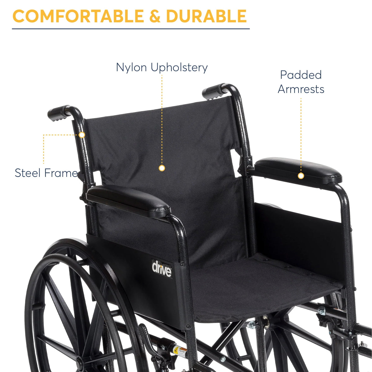 2026 NewSilver Sport 1 Wheelchair with Full Arms and Swing away Removable Footrest