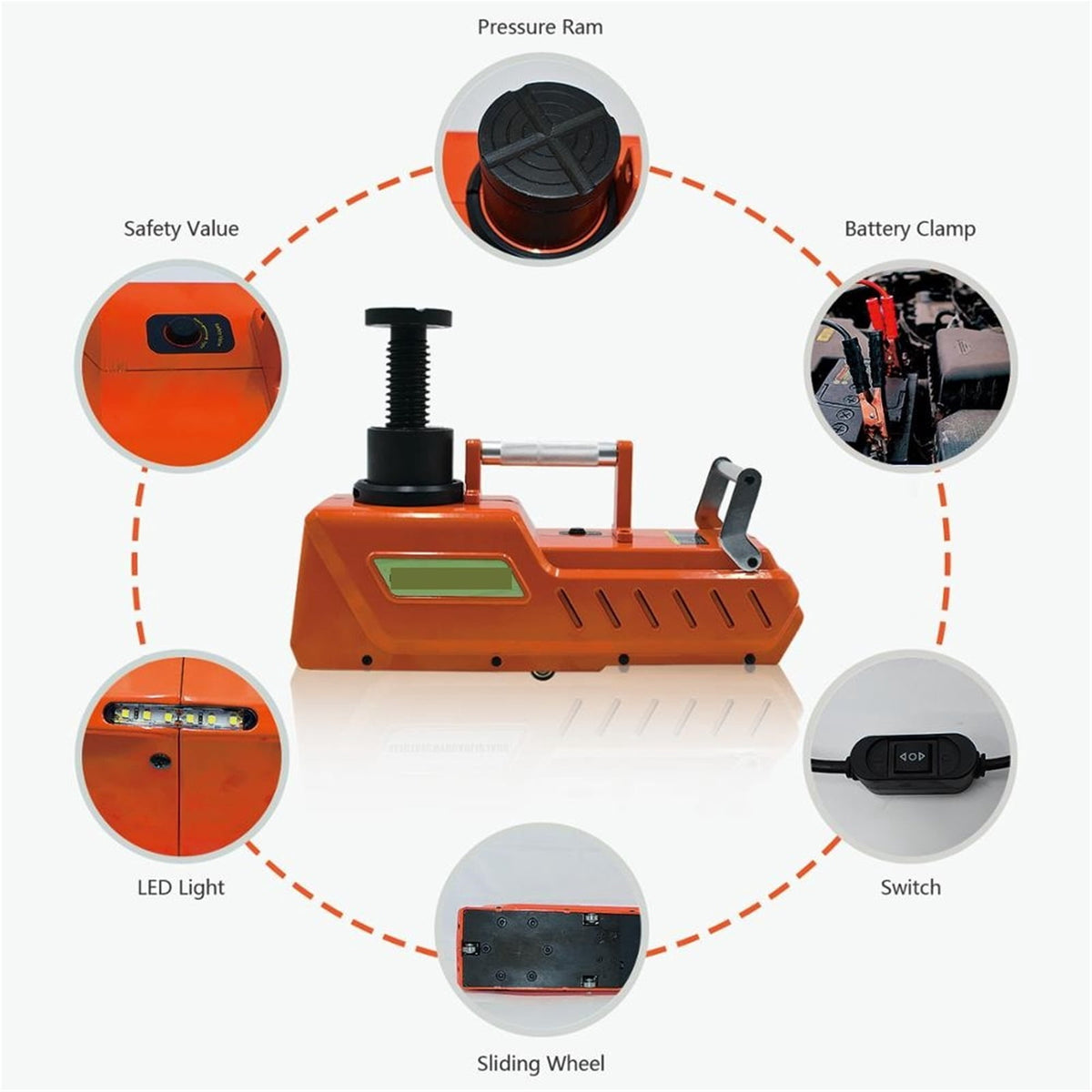 15T Trailer Jack Electric Car Jack Automotive Lifting Electric Hydraulic Jack SUV Van Garage Emergency Equipment Repair Tools ,Robust Construction