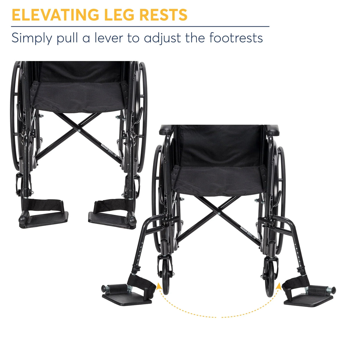 2026 NewSilver Sport 1 Wheelchair with Full Arms and Swing away Removable Footrest