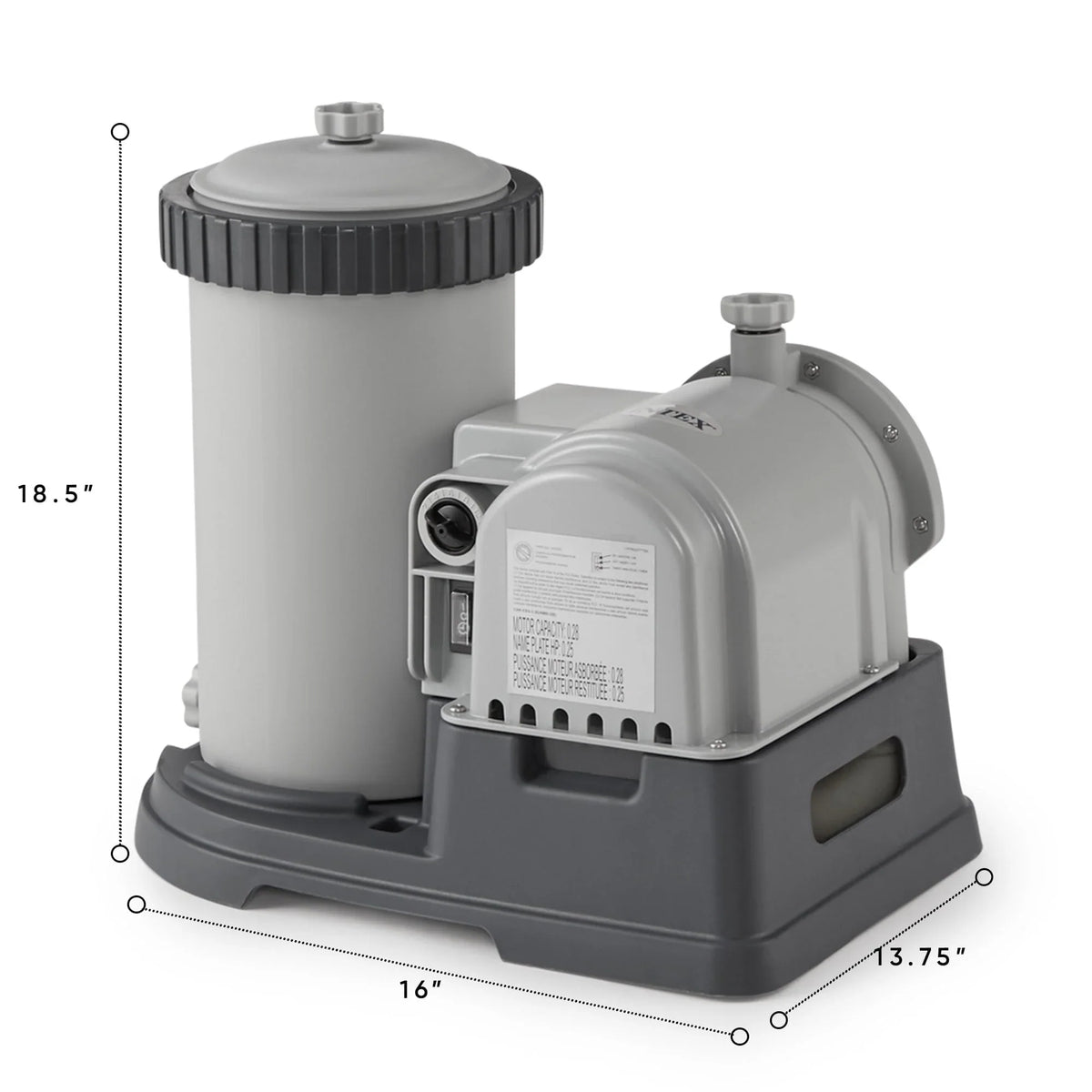 2026 NewIntex Krystal Clear 2500 GPH Swimming Pool Filter Cartridge Pump With Timer