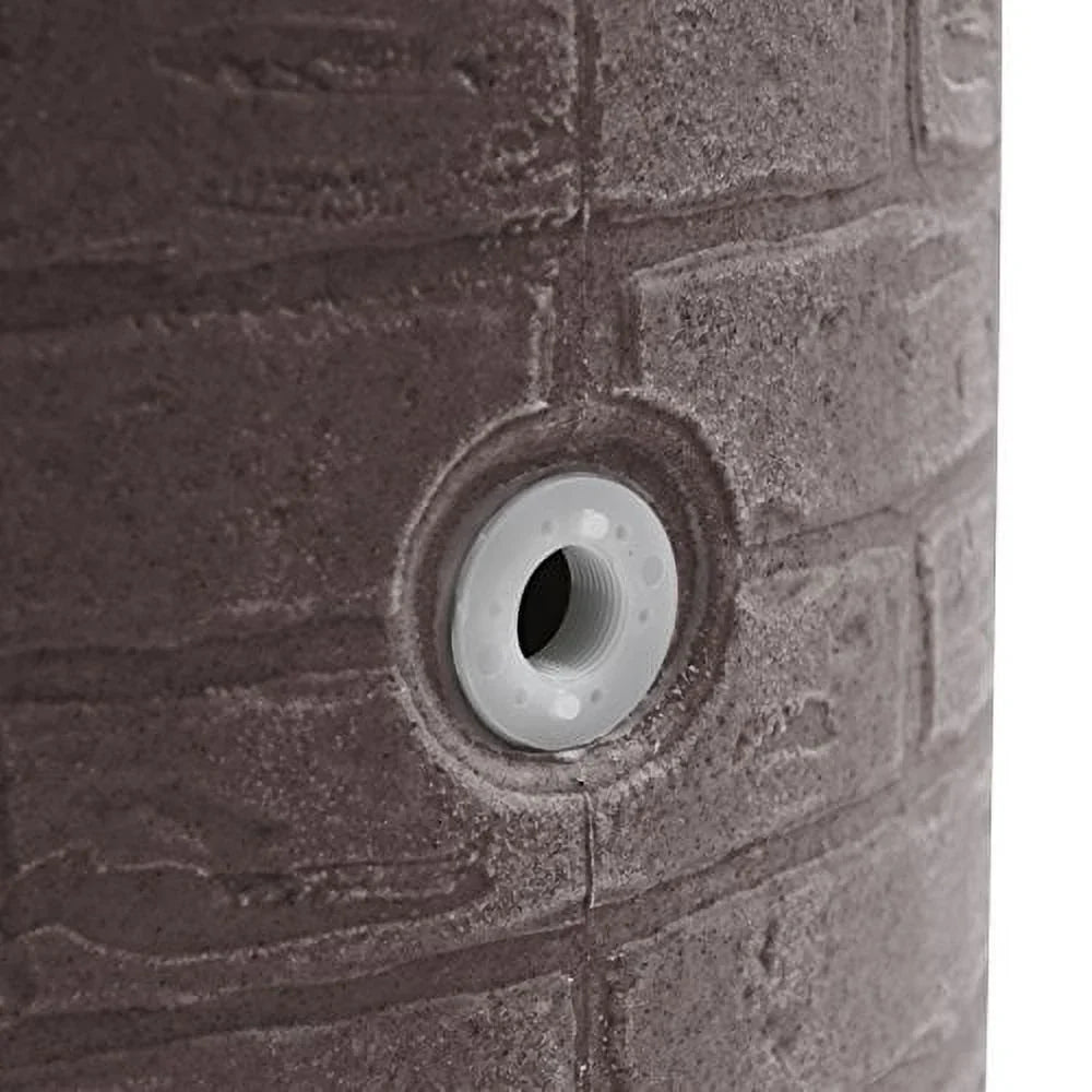 2026 NewGood Ideas IMP-D50-DAR Impressions Downton Rain Saver Rain Barrel, 50 Gallon, Dark Granite