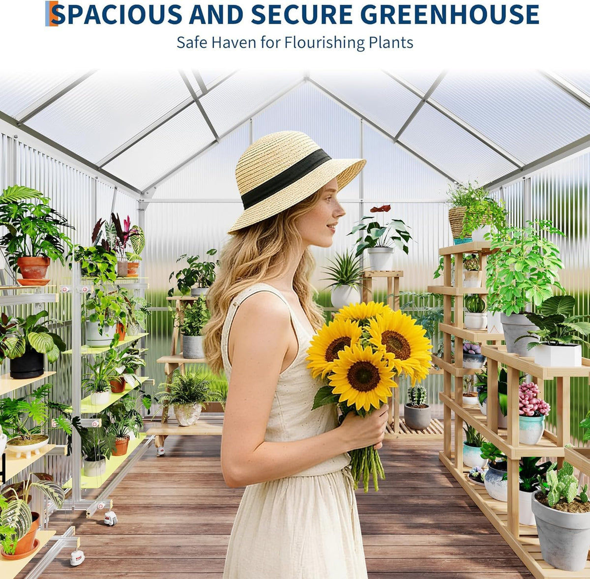 DSstyles Greenhouse Kit for Outdoors 67.32 in x 51.7 in x 76.8 in Shade House Greenhouses, Waterproof