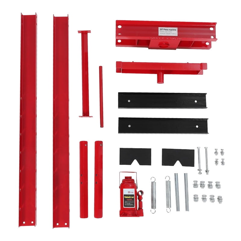 TROPOW 20 Ton Hydraulic Shop Press – Heavy-Duty H-Frame Press with Adjustable Height, Dual Plates & Dust Cover – Red