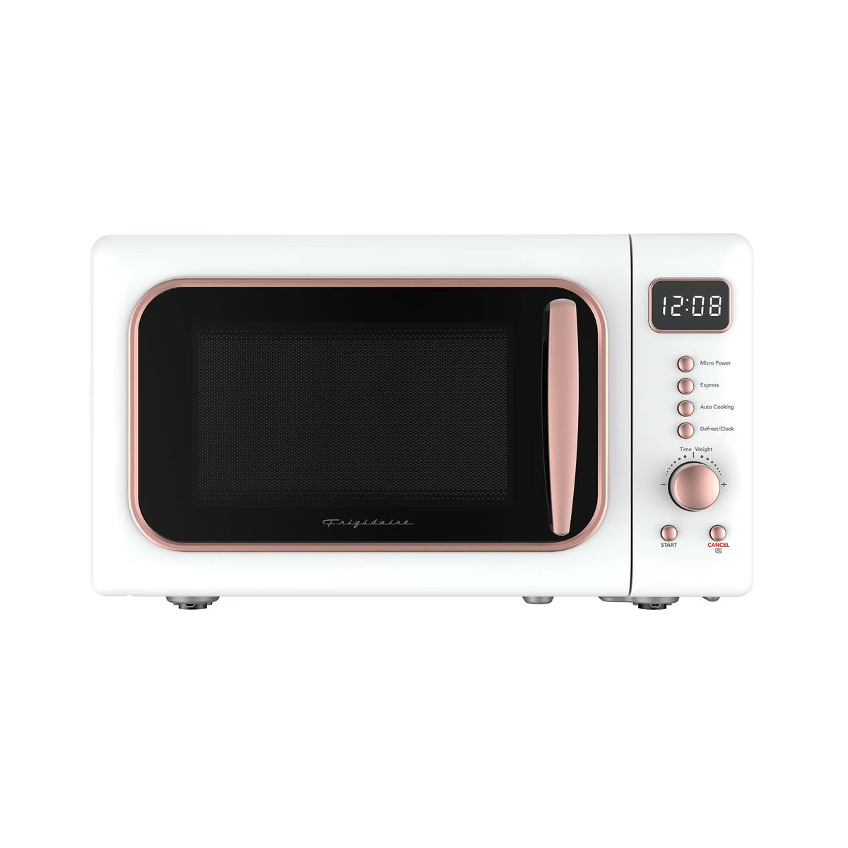 2026 NewFrigidaire 0.7 Cu. Ft. Retro Countertop Microwave Oven, Black and Gold
