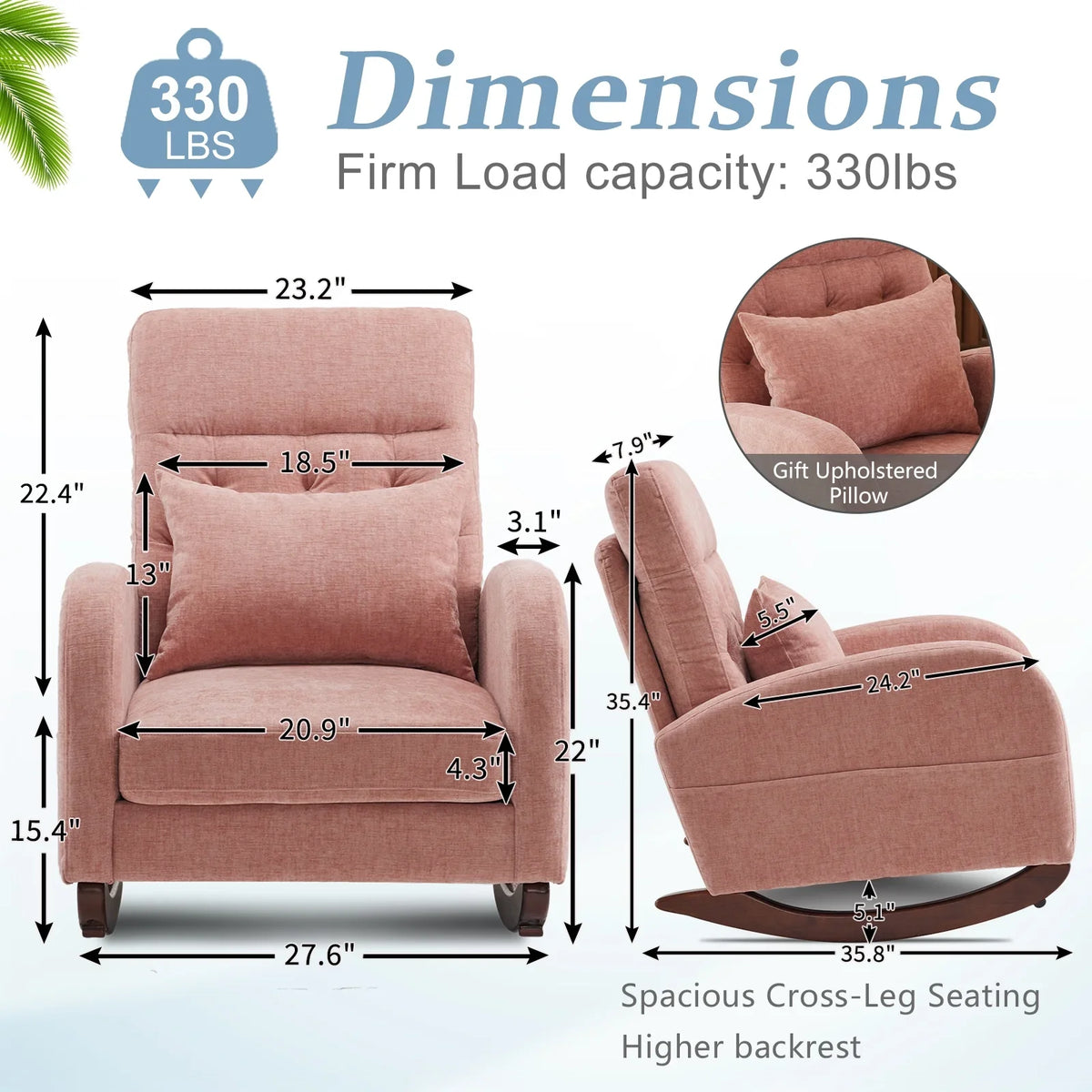 2026 NewKtaxon Rocking Accent Chair Glider Reading Chair Comfy Teddy Velvet Upholstered Single Sofa Rocker for Living Room, Nursery, Bedroom Beige