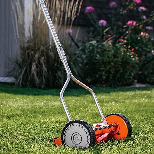 American Lawn Mower Company 1204-14 14-Inch 4-Blade Push Reel Lawn Mower, Red