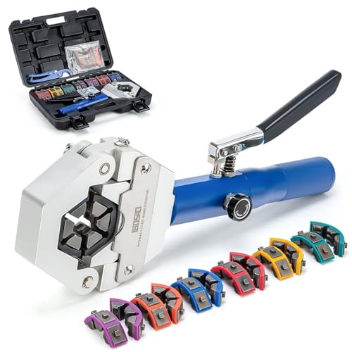 IBOSAD Hydraulic AC Hose Crimper Hydra-Krimp 71500 Manual A/C Hose Crimper Kit Air Conditioning Repaire Handheld Hydraulic Hose Crimping Tool for BH Air Conditioner Hose & Beadlock A/C Fittings