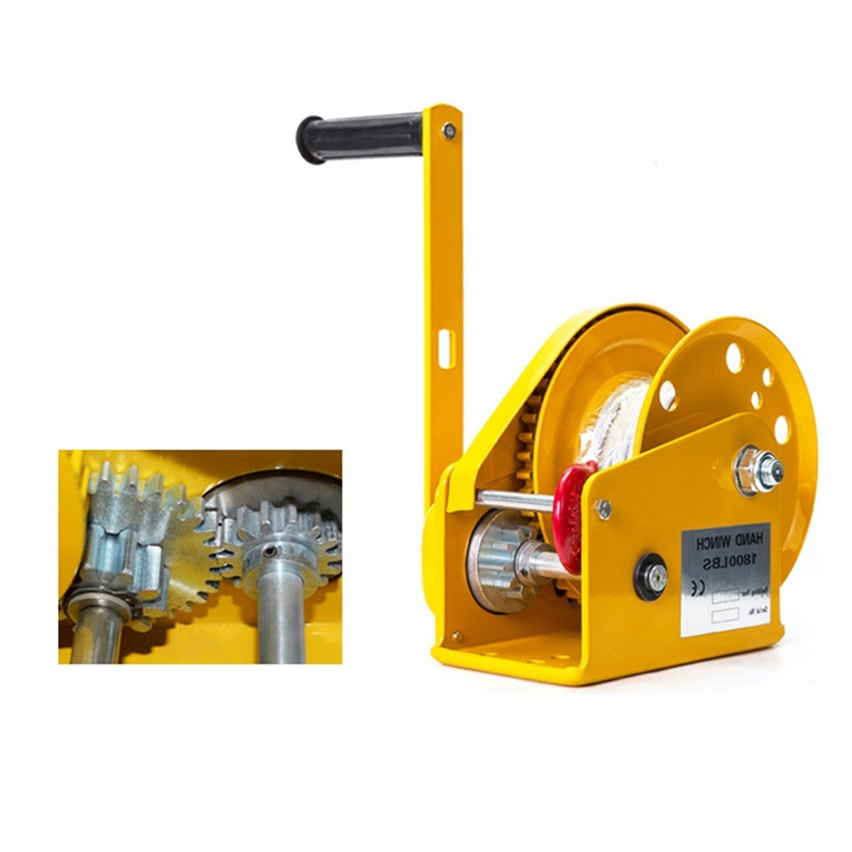 Small Winch Tractor,2600 LBS Portable Hand Crank Two-way Self-locking Manual Winch Household Small Winch Tractor ,Powerful Pulling Performance