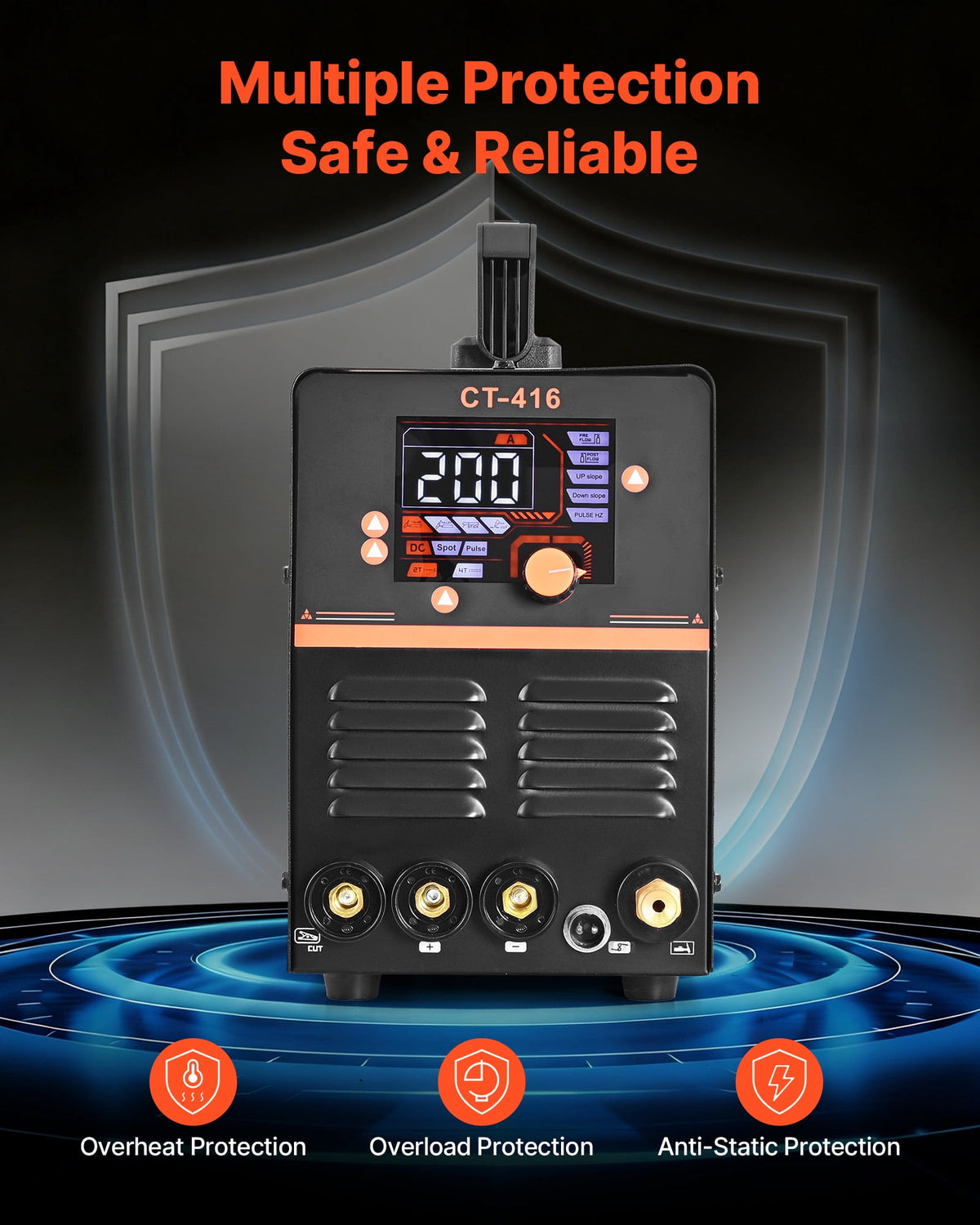 VEVOR 3-in-1 Plasma Cutter Welder Combo - CUT/TIG/MMA, 50A Plasma Cutting Machine & 200A TIG Stick Welder, 110/220V