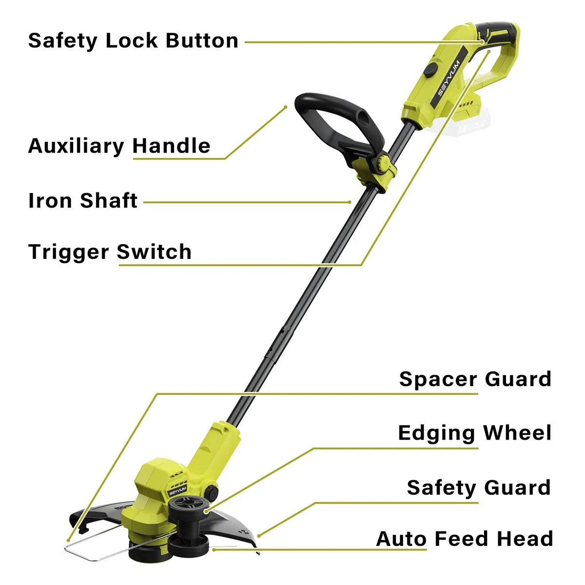 2026 New20V Cordless Lawn Care Combo Kit - 12" String Trimmer & Weed Trimmer with 6 Spool Lines, Electric Leaf Blower for Edging & Cleanup, 4.0Ah Battery & Charger