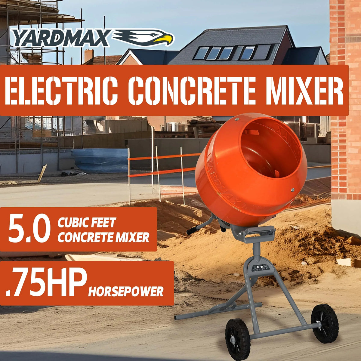 2026 NewYARDMAX YM0146 5.0 cu ft CONCRETE MIXER