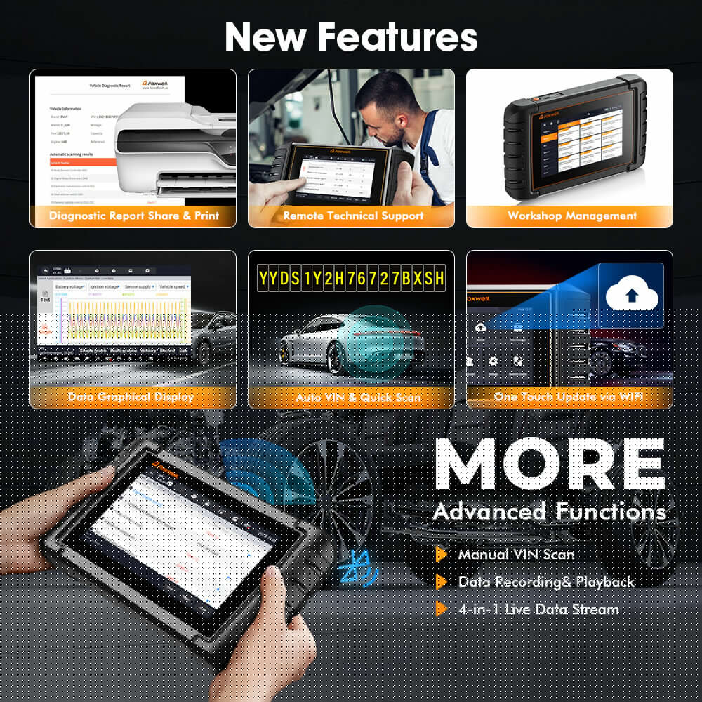 Foxwell NT809 BT OBD2 Scanner Diagnostic Tool with BM310