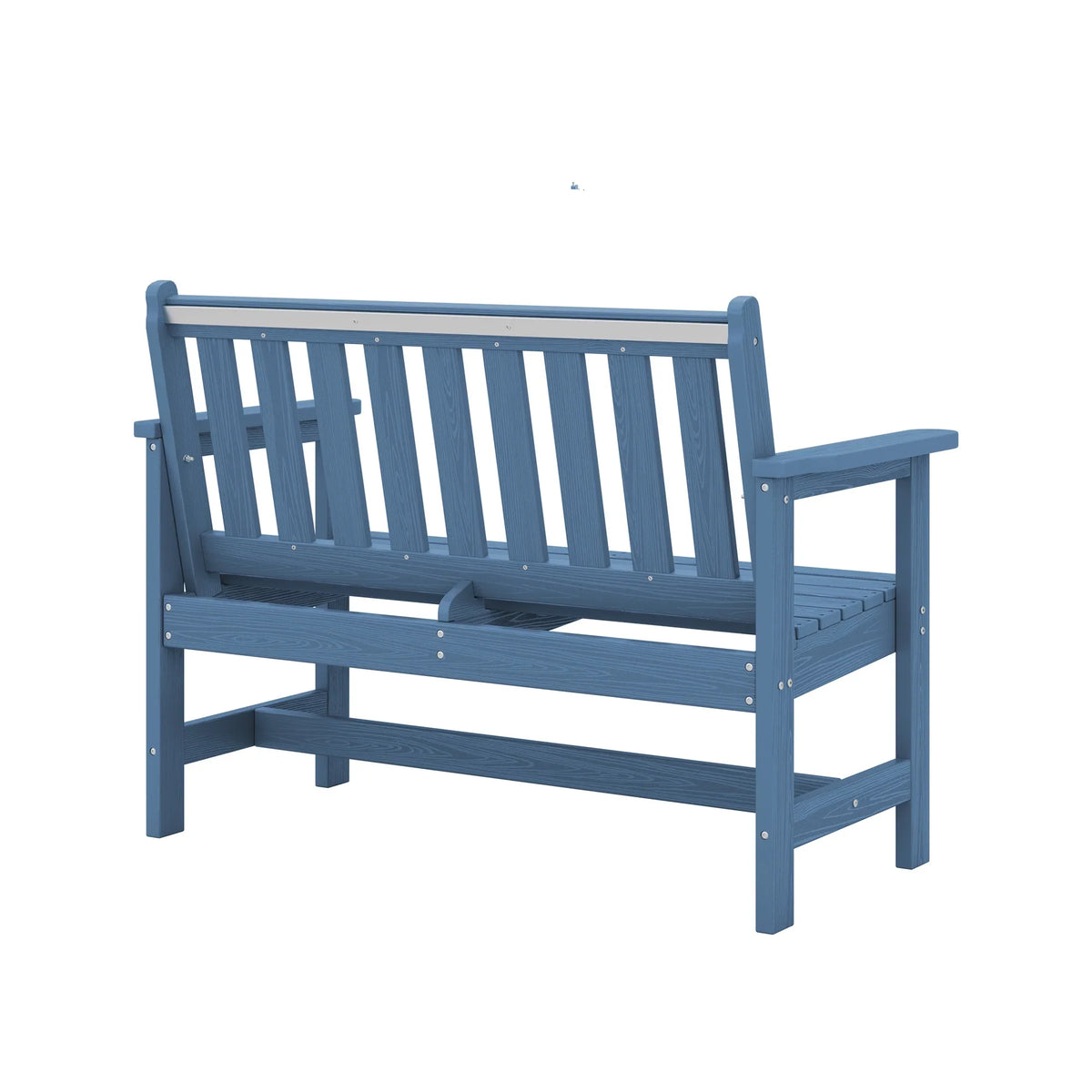 2026 NewSERWALL Outdoor Bench for 2-Person, Weather-Resistant HDPE with Aluminum Reinforcement, Supports 660 lbs, Comfortable Seating for Patio, Garden, and Porch, Black