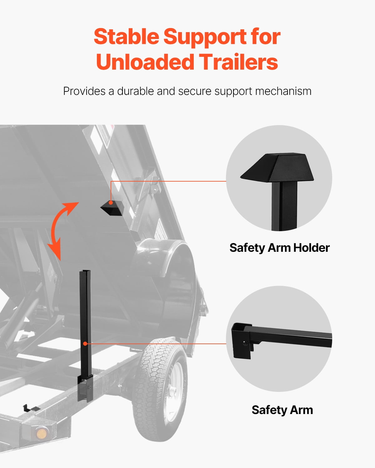 VEVOR Hydraulic Scissor Hoist Kit 10T Hydraulic Dump Lift Kit for Dump Trailers Trucks