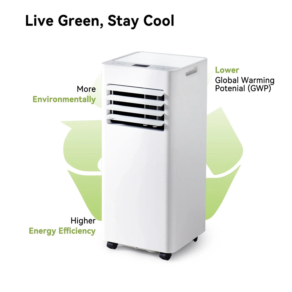 2026 NewBapipro 10,000 BTU Smart Portable AC - WiFi/Remote, 4-in-1 for 300 Sq.Ft, 24H Timer, Window Kit, "55dB, ETL Certified