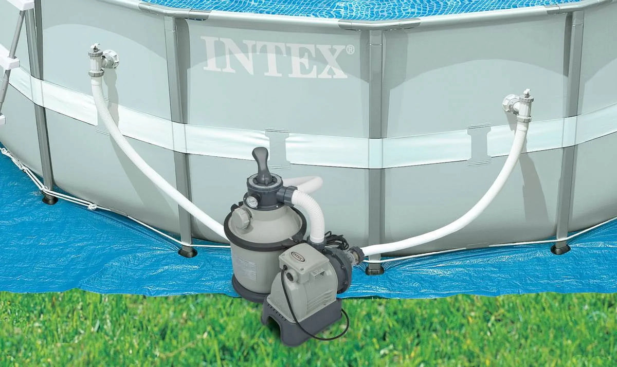 2026 NewIntex 1200 GPH Krystal Clear Above Ground Pool Sand Filter Pump Set | 28643EG