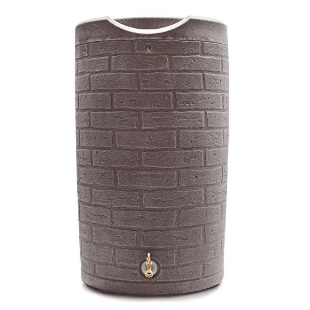 2026 NewGood Ideas IMP-D50-DAR Impressions Downton Rain Saver Rain Barrel, 50 Gallon, Dark Granite