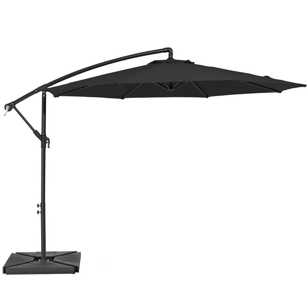 2026 NewJUSTLET 10ft Heavy Duty Patio Hanging Offset Cantilever Patio Umbrella W/ 4-Piece Base Included Included, Beige