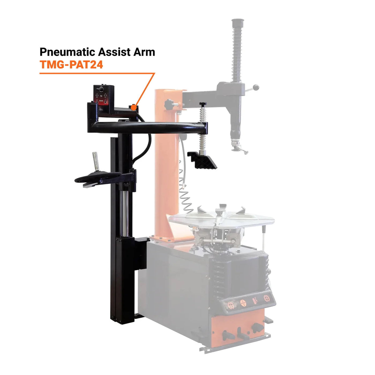 TMG Industrial Semi Automatic Tire Changer with Pneumatic Assist Arm, 12" - 24" Rim Clamping, CETL Certified, TMG-TC24A