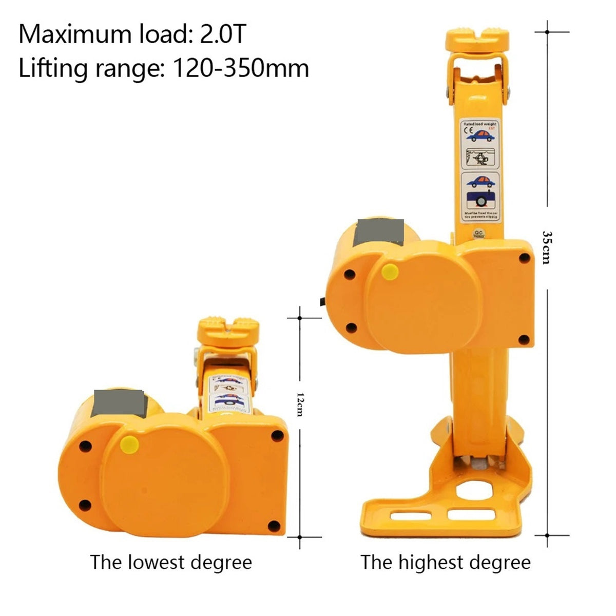 12V Car Electric Jack Portable Scissor Jacks Automatic Lifting 2Ton Machinisms Lift Jack Wheel Disassembly Replacement Aid Tools ,Robust Construction