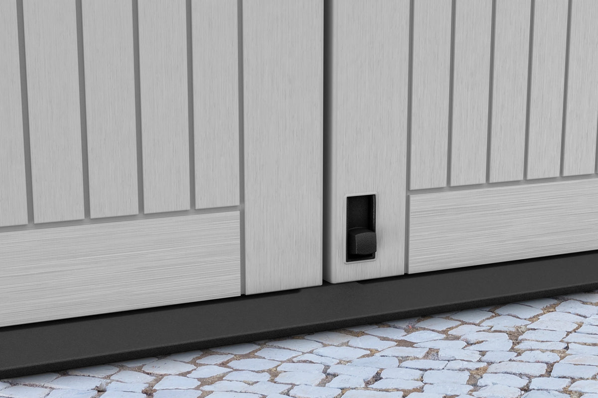 2026 NewKeter S.I.O Midi 4.3' x 2.3' x 3.7' Horizontal Resin Outdoor Storage Shed with Durable Floor, Grey