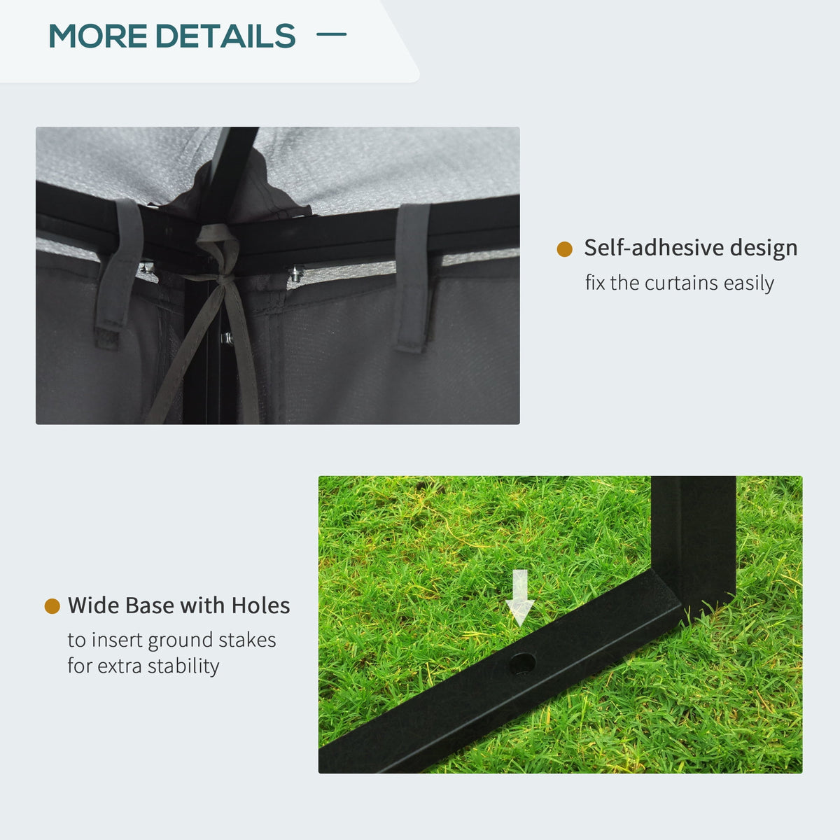 Outsunny 10' x 10' Patio Gazebo Outdoor, Canopy Shelter, Dark Grey