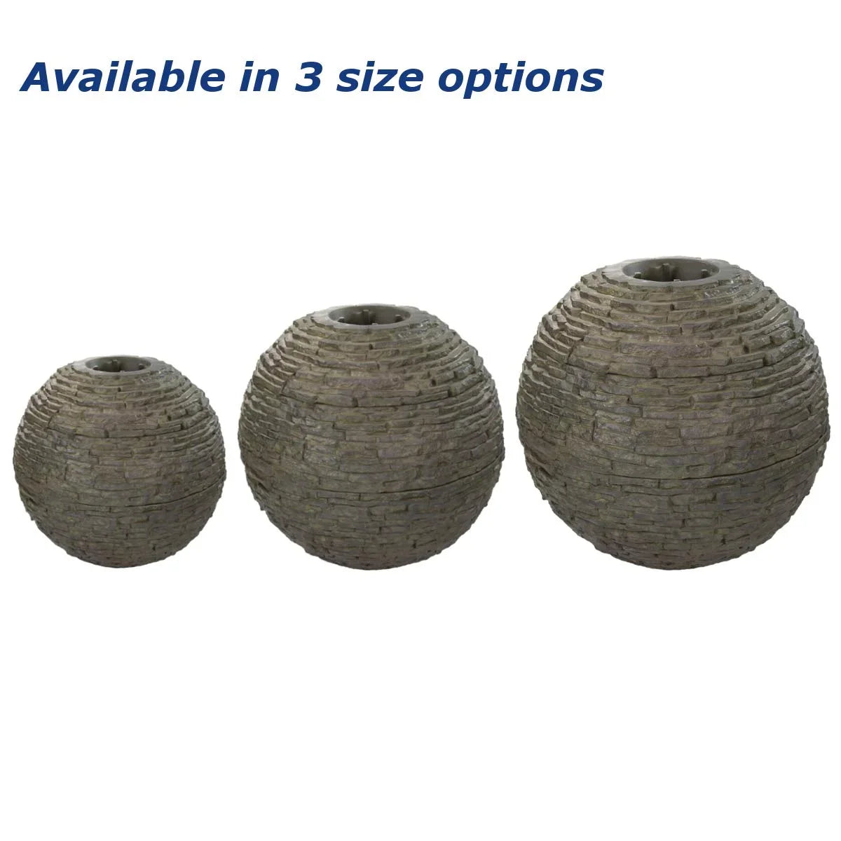 2026 NewAquascape 78288 Fiber-resin Stacked Slate Sphere Fountain, Multicolor