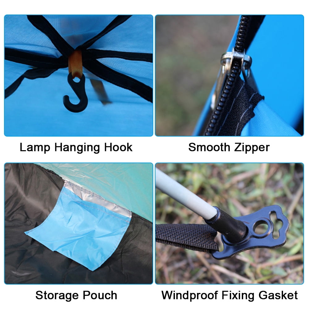 Outdoor Pop-up Tent Waterproof Portable Instant Automatic Camping Tent Suitable for 2-3 / 3-4 People Family Tent Camping Hiking Backpacking Travel
