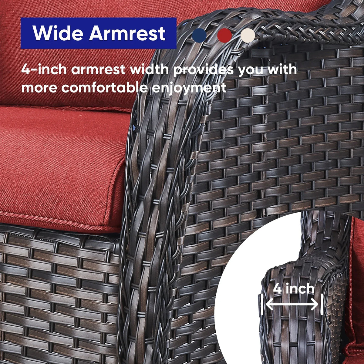 2026 NewPOCASSY 3 Piece Patio Set Outdoor Wicker Glider Rocking and Swivel Chairs with Cushions