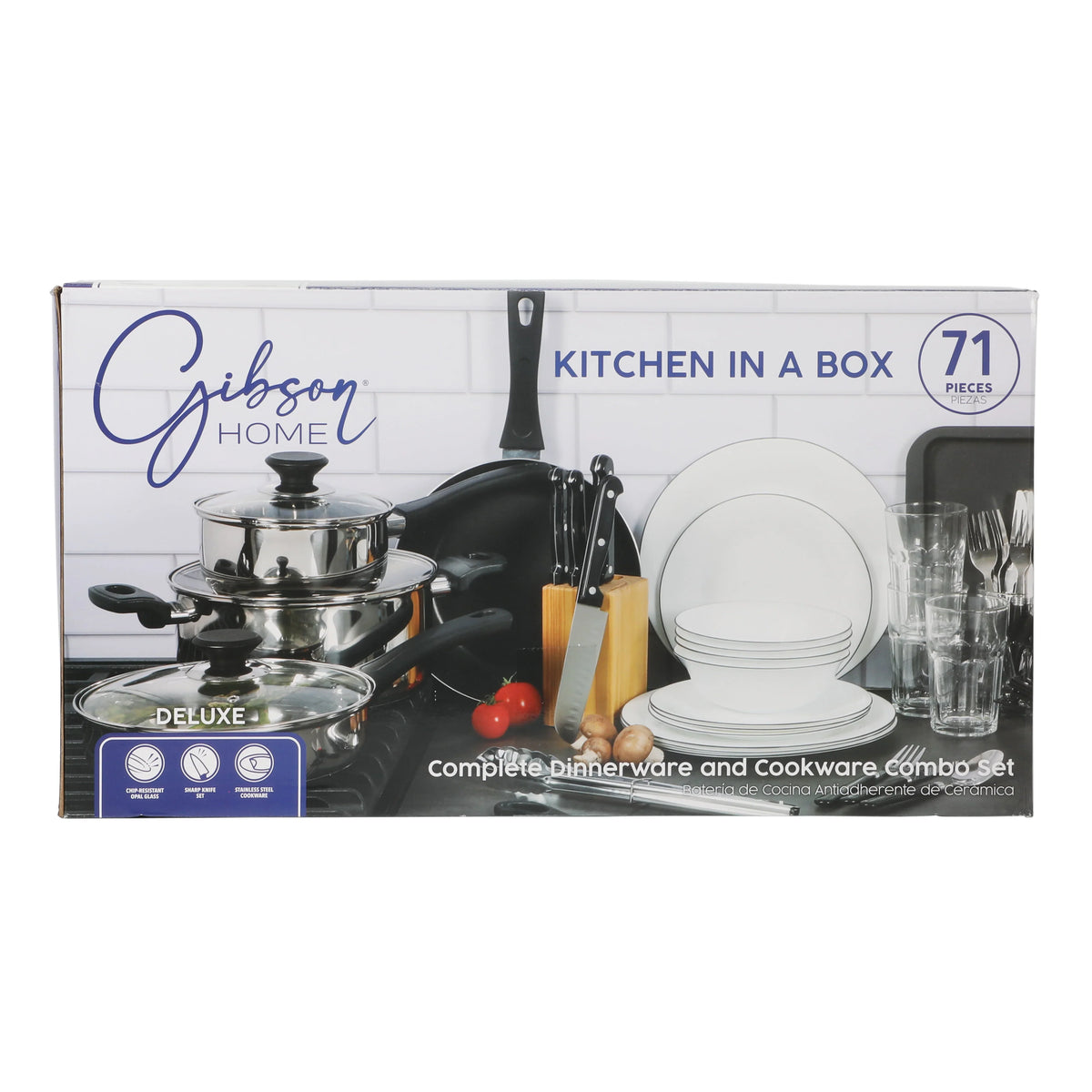 2026 NewGibson Home 71-Piece Stainless Steel Silver Cookware Combo Set