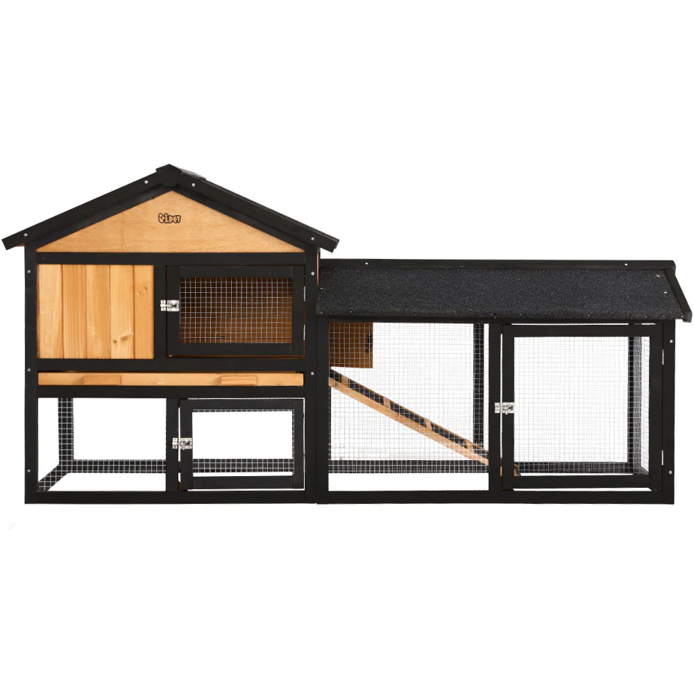 Extra Large Wooden Outdoor Chicken Coop Rabbit Hutch with Run - i.Pet