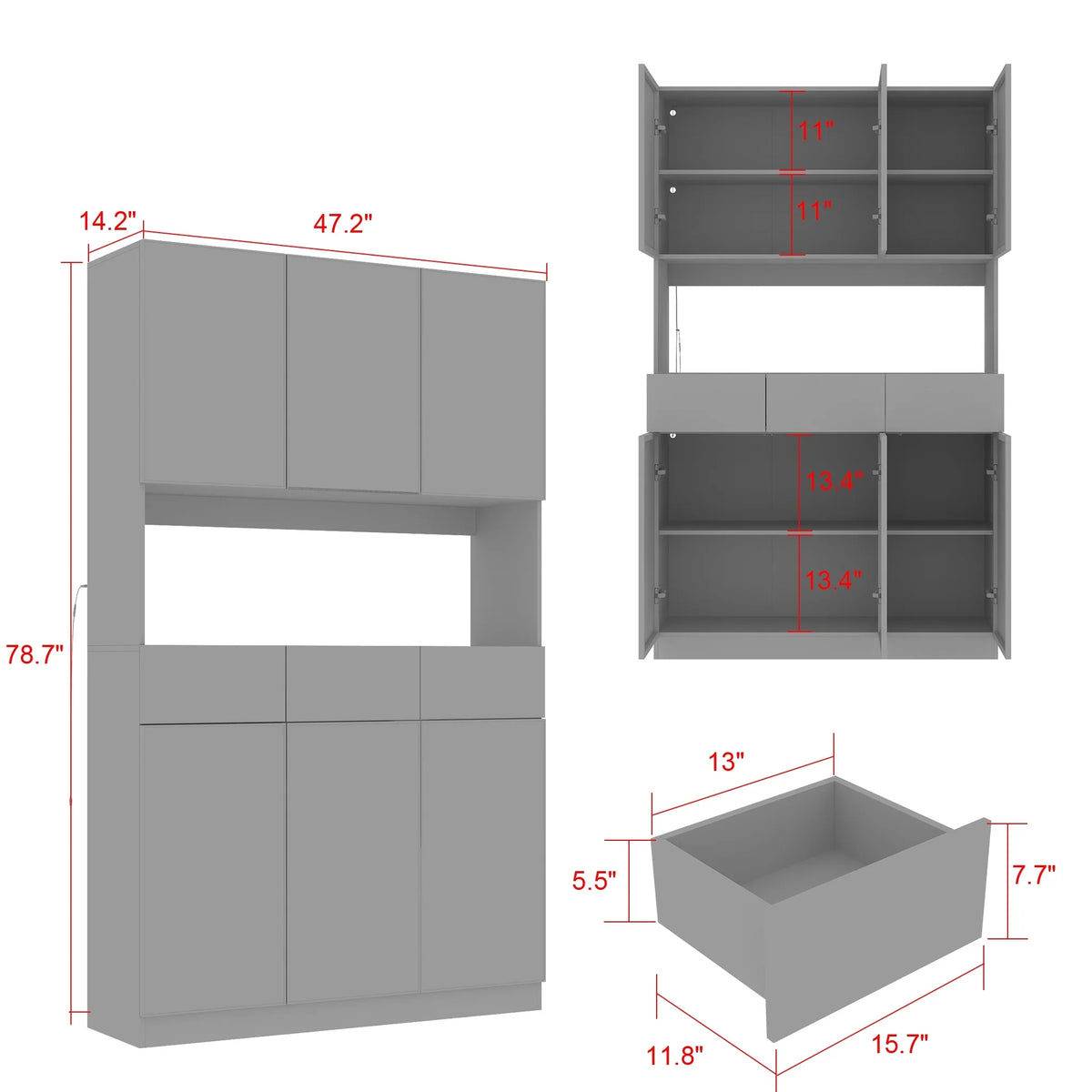 2026 NewKULAGAGA Bookcases Organizer with LED Lights, Heavy Duty Display Cabinet with Glass Door for Living Room, 31.5" Wide