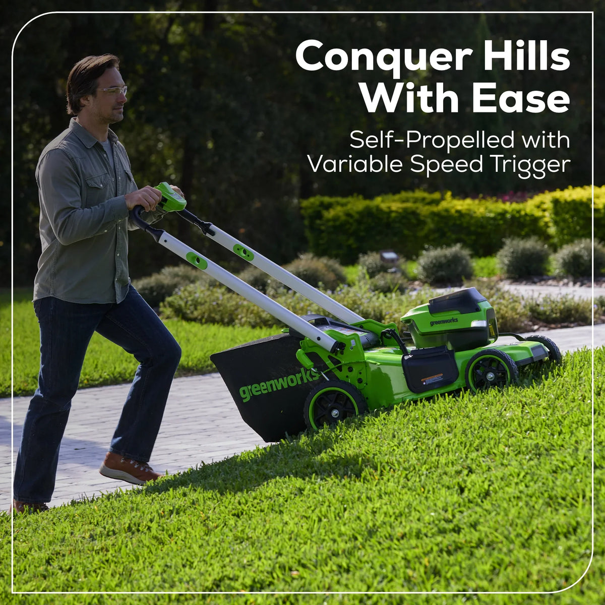 2026 NewGreenworks 60V 21" Self Propelled Lawn Mower with (1) 8.0 Ah Battery & Rapid Charger 2546402