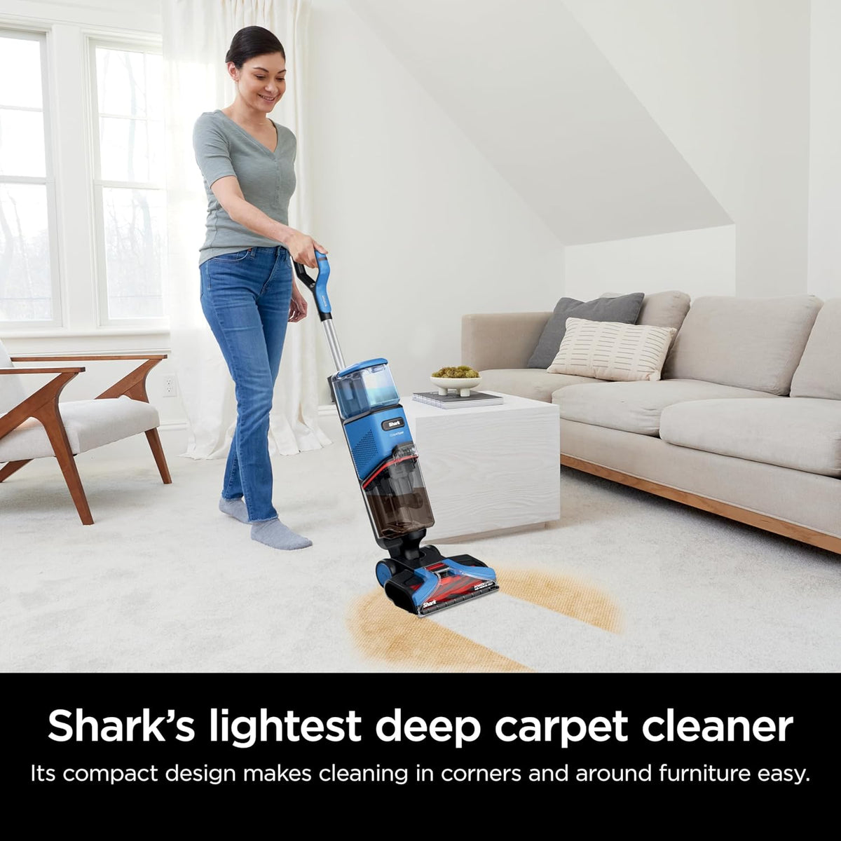 Shark CarpetXpert EX201 Carpet Cleaner, Cyan  C Deep Cleaning with StainStriker, Perfect for Pets, Includes Spot & Stain Remover Tools