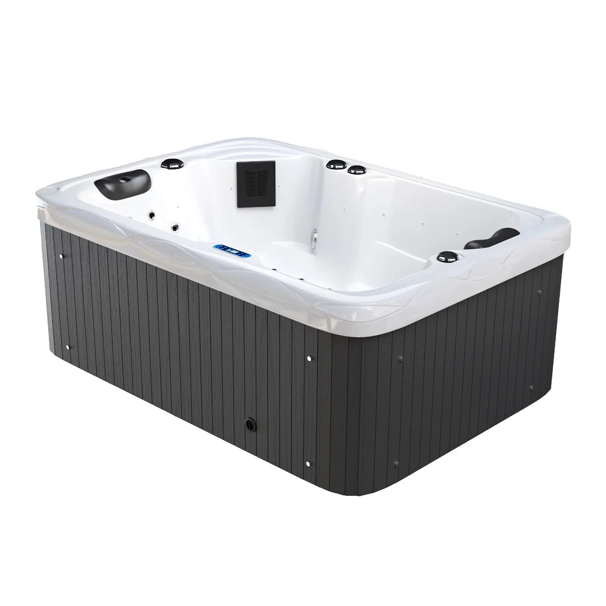 2026 NewPatiowell 2 Person Home Spa Hot Tub for Outdoor, with 41pcs Massage Jets, LED lighting, Built-In Water Purification System, 900L, Black