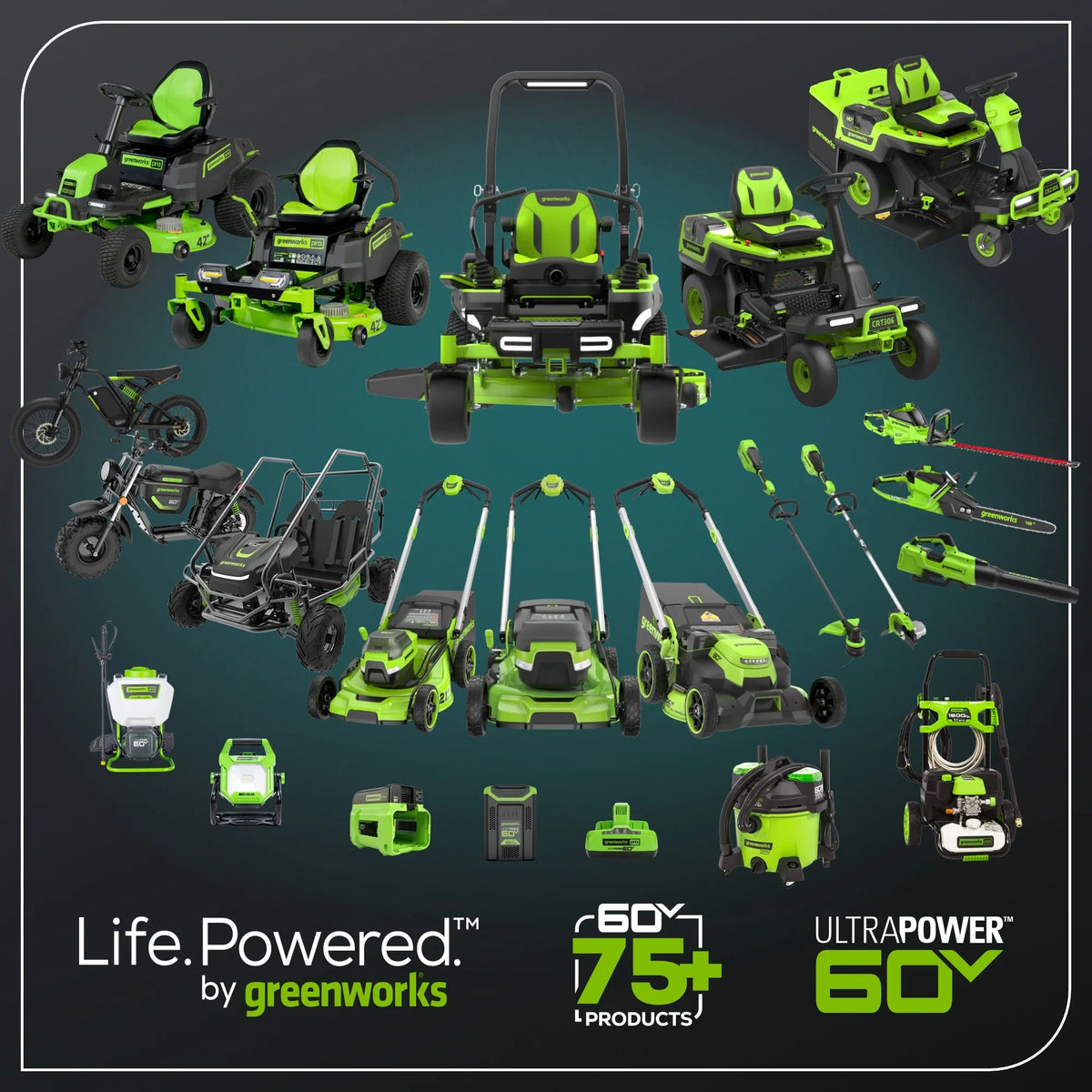 2026 NewGreenworks 60V 21" Self Propelled Lawn Mower with (1) 8.0 Ah Battery & Rapid Charger 2546402