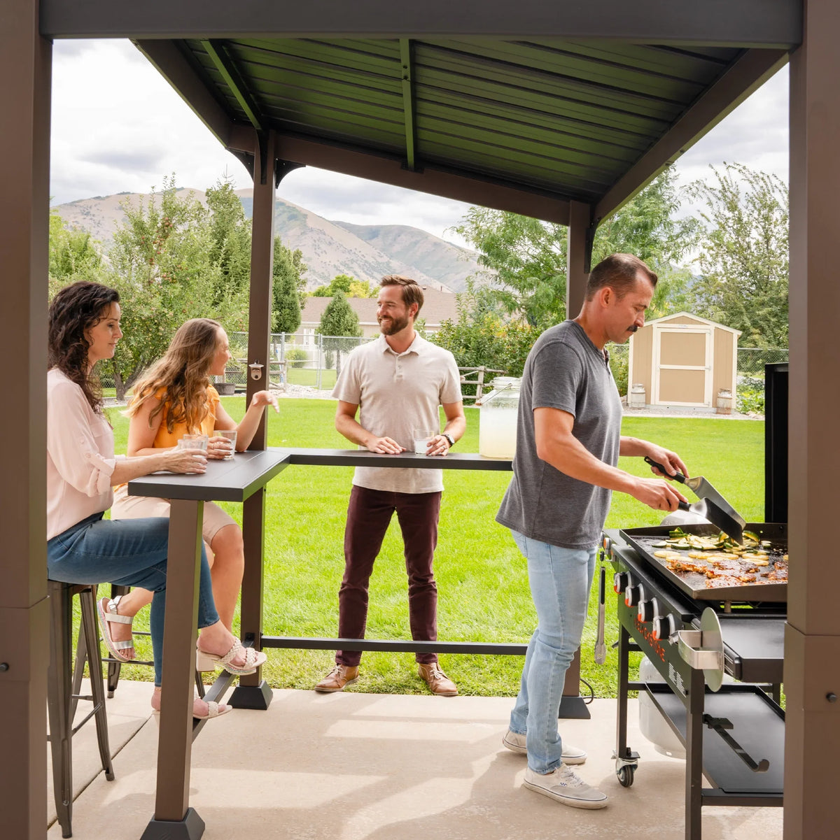 2026 NewBlackstone 5' x 8' Outdoor Griddle/Grill Pavilion Grill Gazebo