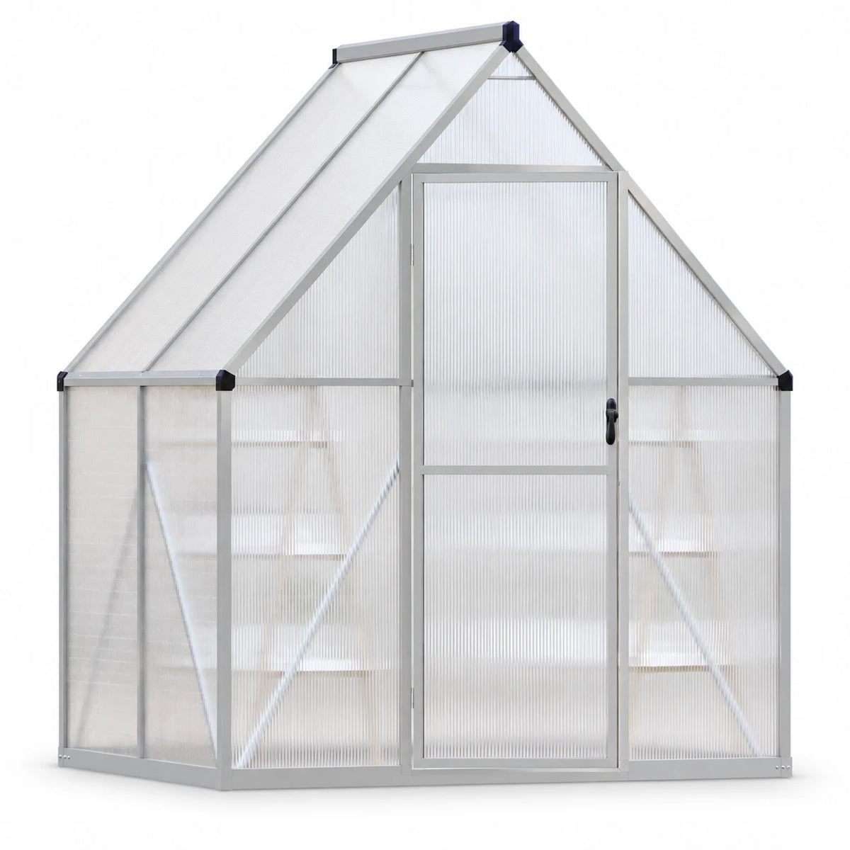 GloryStar 4X6 FT Hard Anodized Aluminum Greenhouse, Easy & Quick Assembly Garden Greenhouse