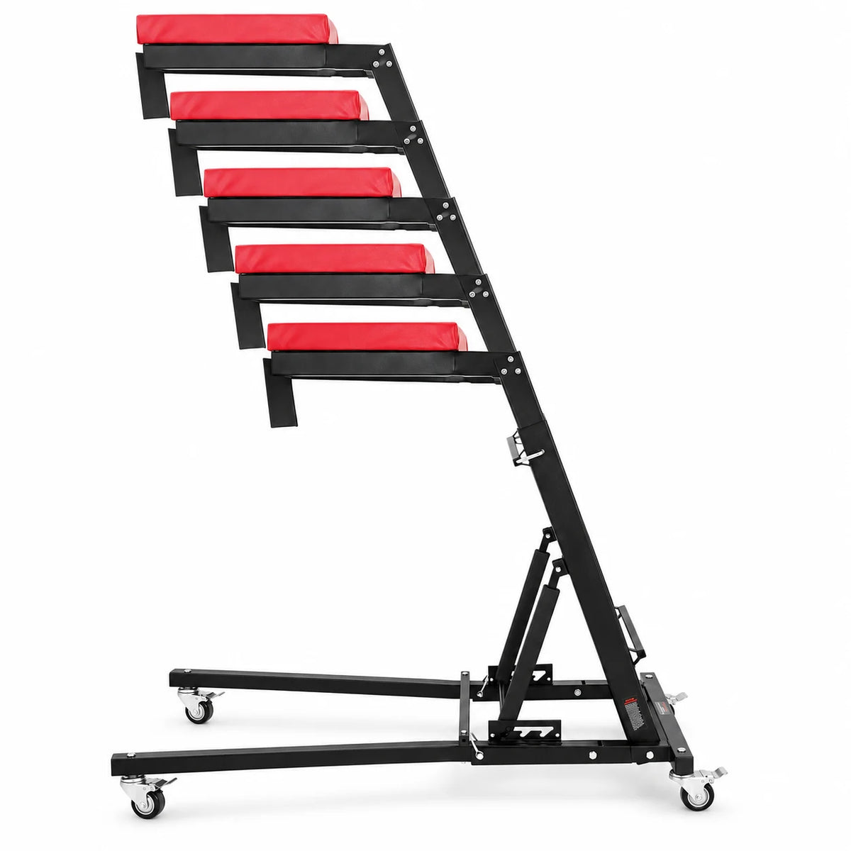Ourlova Heavy-Duty Adjustable Engine Creeper for Auto Repair Collapsible Top Side Mechanic Seat with 6 Wheels 45"-66" Height 400 lbs Capacity
