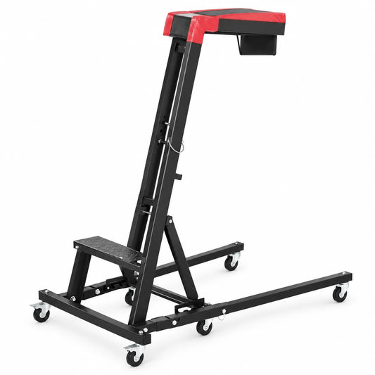Yiwa 400 lbs Capacity Topside Creeper, Height Adjustable 48"-66", Foldable Mechanic Tool for Home Garage Maintenance