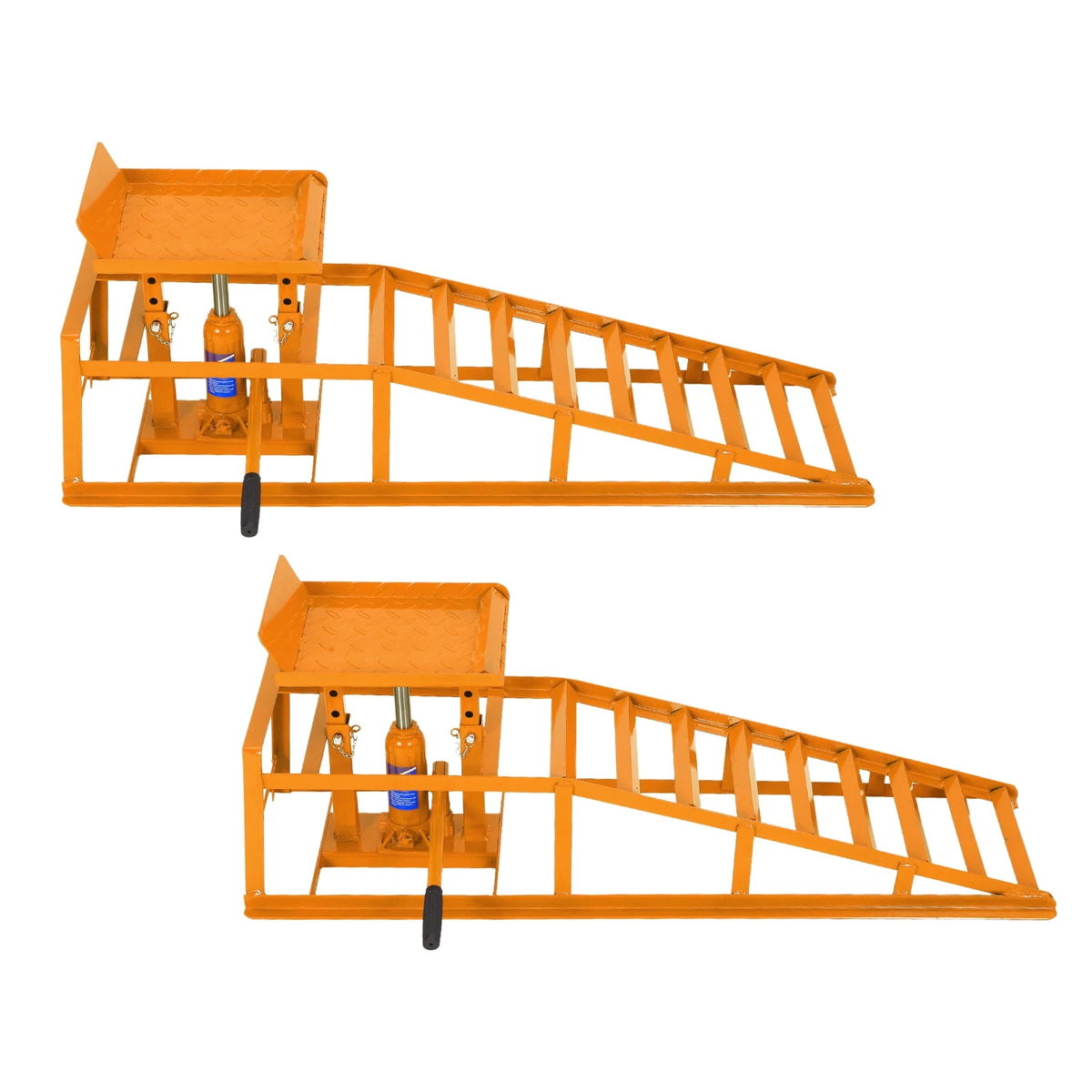 GloryStar 2 Pack Hydraulic Car Ramps, Heavy Duty 5 Ton (11,000 lbs) Steel Lift with Adjustable Height for Garage, Repair, and Oil Changes