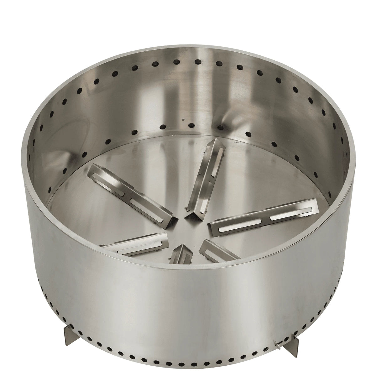 EDTara Portable 27'' Smokeless Fire Pit, Outdoor Stainless Steel Wood Burning Stove with Star Hollow Pattern, Perfect for Camping