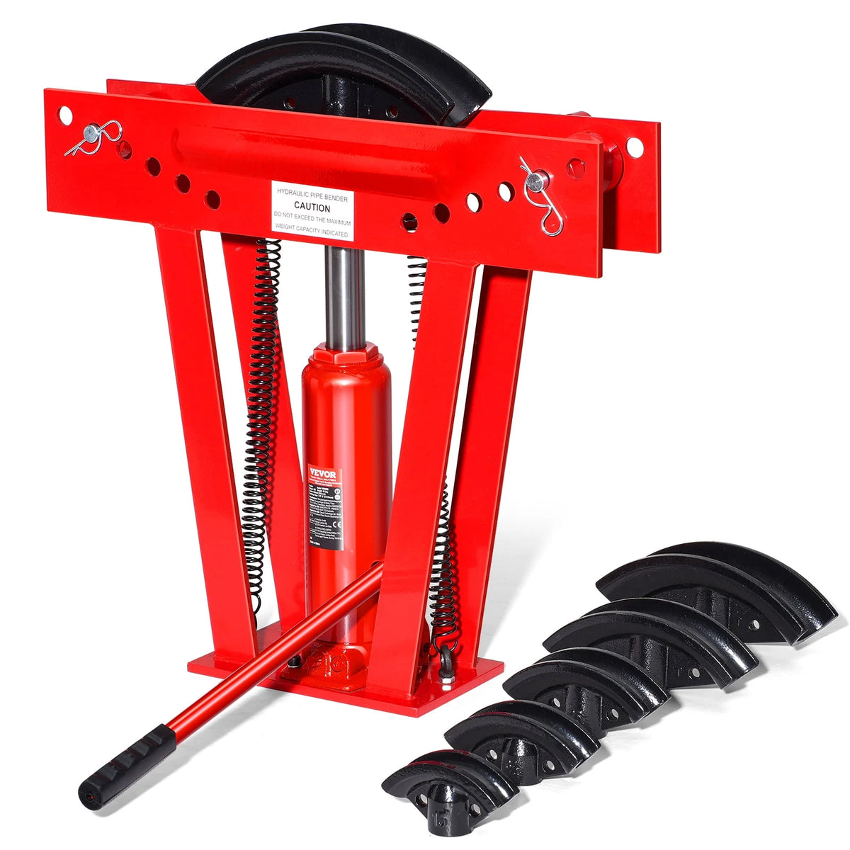 VEVOR Hydraulic Pipe Bender 12 Ton Manual Pipe Bending Tool with 6 Dies