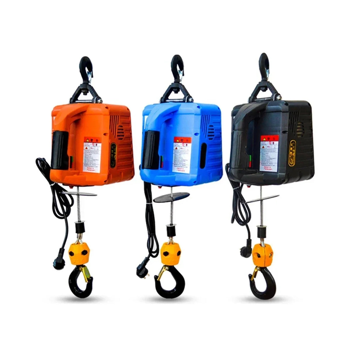 500KG Electric Hoist Portable Electric Hand Winch Traction Block Electric Steel Wire Rope Lifting Hoist Towing Rope
