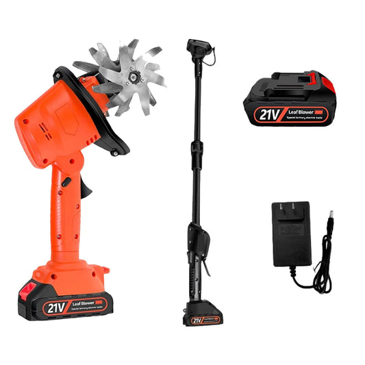 21V Cordless Garden Tiller Cultivator with 4 Stainless Steel Tines Lightweight Handheld Soil Loosener for Outdoor Yard and Beds