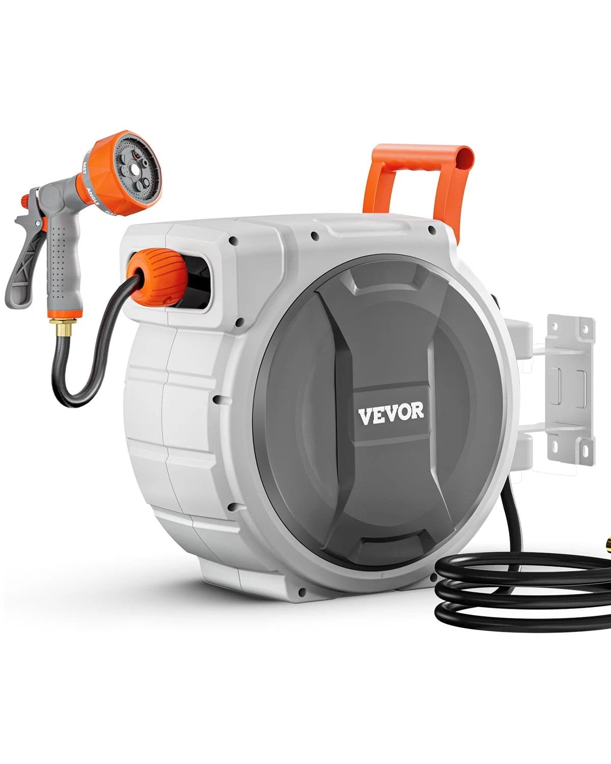 VEVOR Retractable Garden Hose Reel 5/8 Inch x 100 ft Wall Mounted Garden Hose Reel