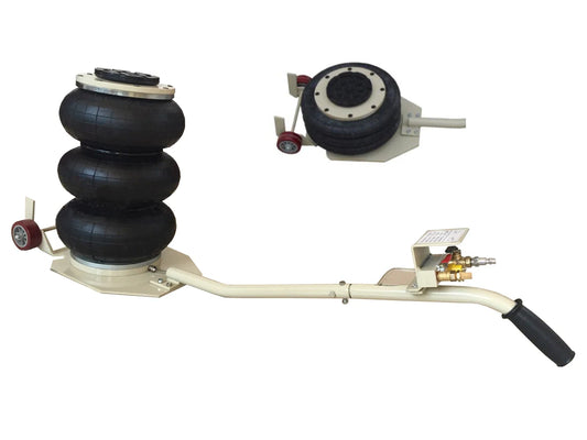 INTBUYING Auto shop 3 Ton Triple Bag Handle Air Jack Jack Lifting Heavy Duty Quick Lift Jack with Extended Handle 6600LBS