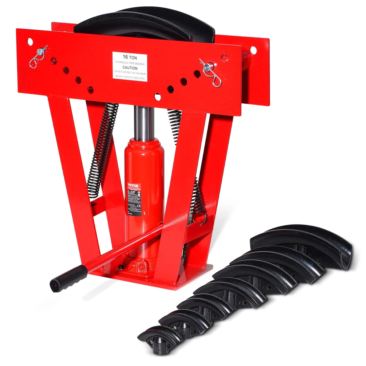 VEVOR Hydraulic Pipe Bender 16 Ton Manual Pipe Bending Tool with 8 Dies